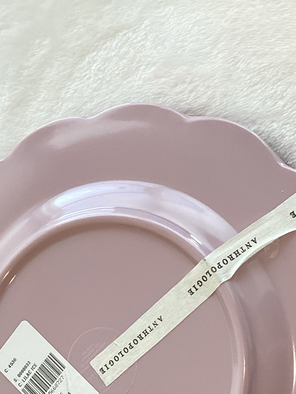 Anthropologie Melamine Dinner Plates Annette Floral New Set of 4 Lilac 12.25” - Picture 6 of 8